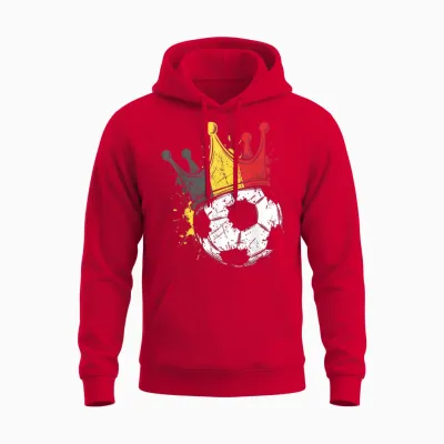 Drapeau Belge Fantaisie Belgique Unisex Hoodie - Red