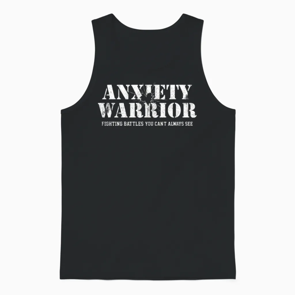 Anxiety Warrior - Awareness Unisex Tank Top in Black