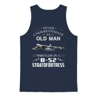 B 52 Bomber Unisex Tank Top - Navy – 1