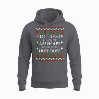 Jolliest Bunch of Assholes - Christmas Vacation Unisex Hoodie - Charcoal