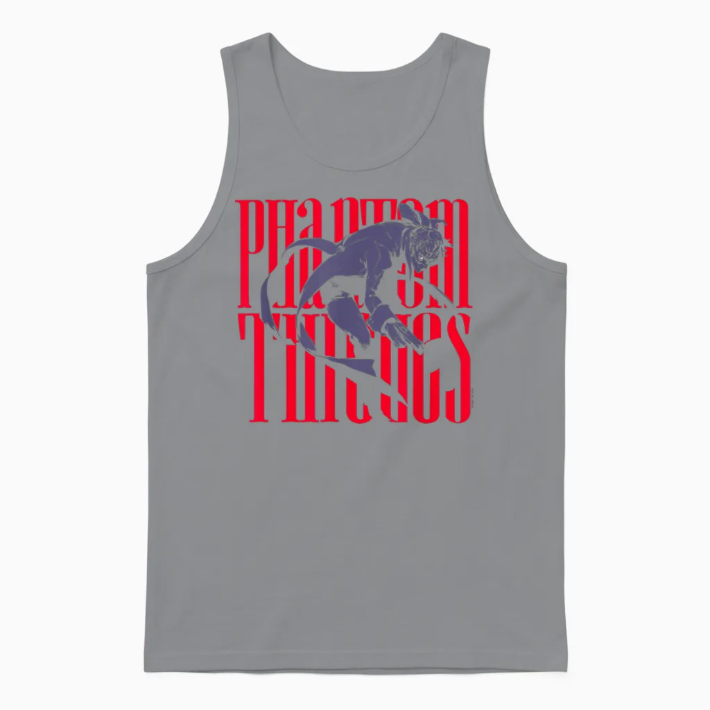 Persona 5 Joker Silhouette Phantom Thieves Logo Rpg Game Unisex Tank Top in Sport Grey