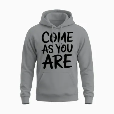 “come as You Are” Handwritten Unisex Hoodie - Sport Grey