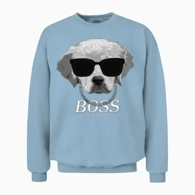 Boss Dog Unisex Sweatshirt - Light Blue