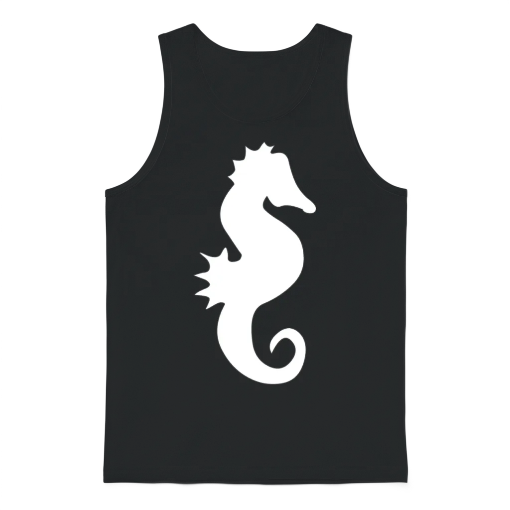 Sea Horse Vector โ Lovers Unisex Tank Top - Black