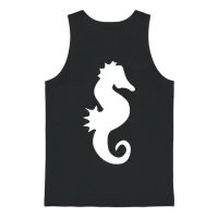 Sea Horse Vector — Lovers Unisex Tank Top - Black – 1