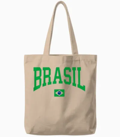 Brasilien T-Shirt Damen Herren Kinder Brasilien Geschenk Brasilianische Flagge Tote Bags - Natural