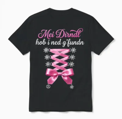 Passend Für Oktoberfest Shirt Damen Trachtenshirt Trachten Unisex T-Shirt - Black