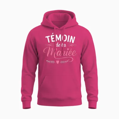 Témoin De La Mariée Accessoire Soirée Humour Femme Evjf Unisex Hoodie - Heliconia