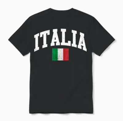 Italia Unisex T-Shirt - Black