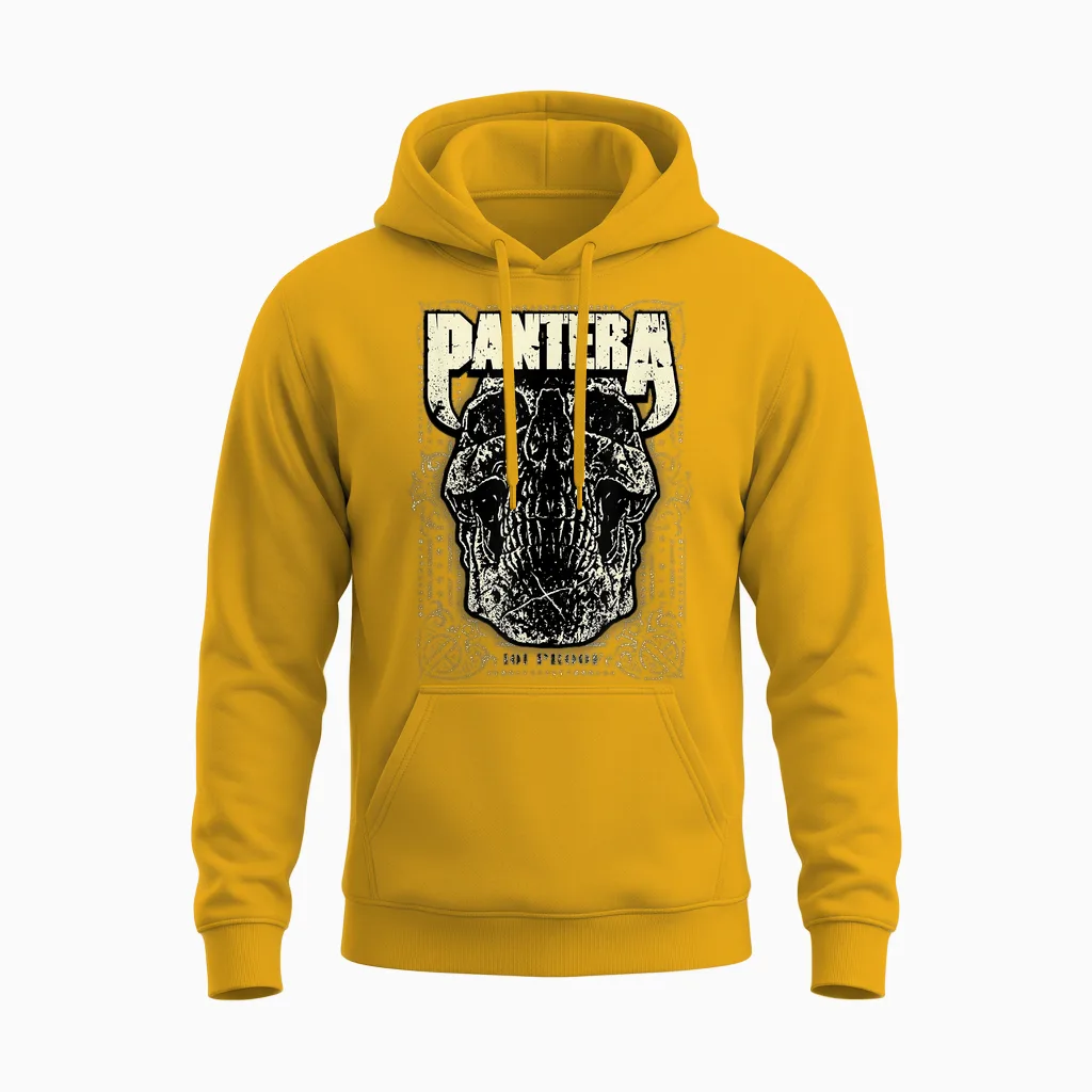 Pantera Revolution Skull Halloween Unisex Hoodie in Gold