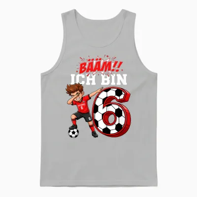 Bääm Ich Bin 6 1 Geburtstag Junge 6 1 Fussball Geburtstag Unisex Tank Top - Ash