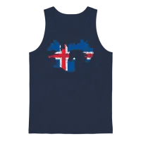 Icelandic Flag Horse, Icelandic Horse Unisex Tank Top - Navy – 1
