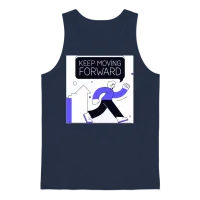 Keep Moving Forward Unisex Tank Top - Navy – 1