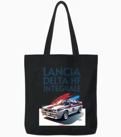 Retro Delta Rally Tote Bags - Black