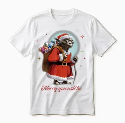 Star Wars Santa Yoda Merry You Will Be Unisex T-Shirt - White