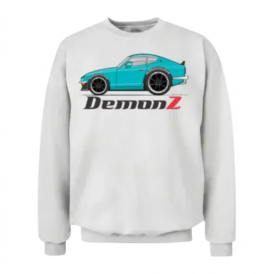 Demon Z Light Blue Unisex Sweatshirt - White
