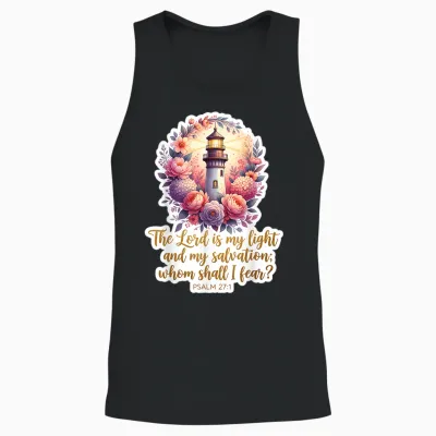 Christian Woman Vers the Lord Is My Light and My Salvation Unisex Tank Top - Black