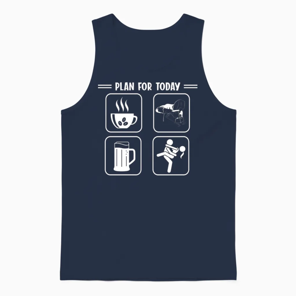 Plan for Today Funny Welder Welders Gift Unisex Tank Top in Navy