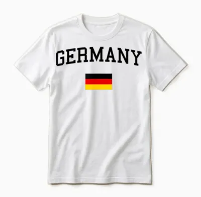 Deutschlandflagge Herren Damen Kinder Deutschland Unisex T-Shirt - White