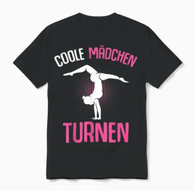 Cool Girls' Gymnastics Children's Unisex T-Shirt - Black