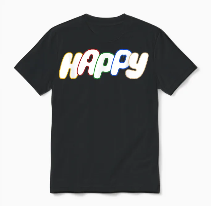 Super Tuna Jin Happy Wootteo Cute K-Pop Unisex T-Shirt in Black