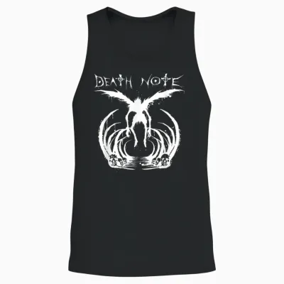 Death Note Ryuk Splatter Silhouette Anime Unisex Tank Top - Black