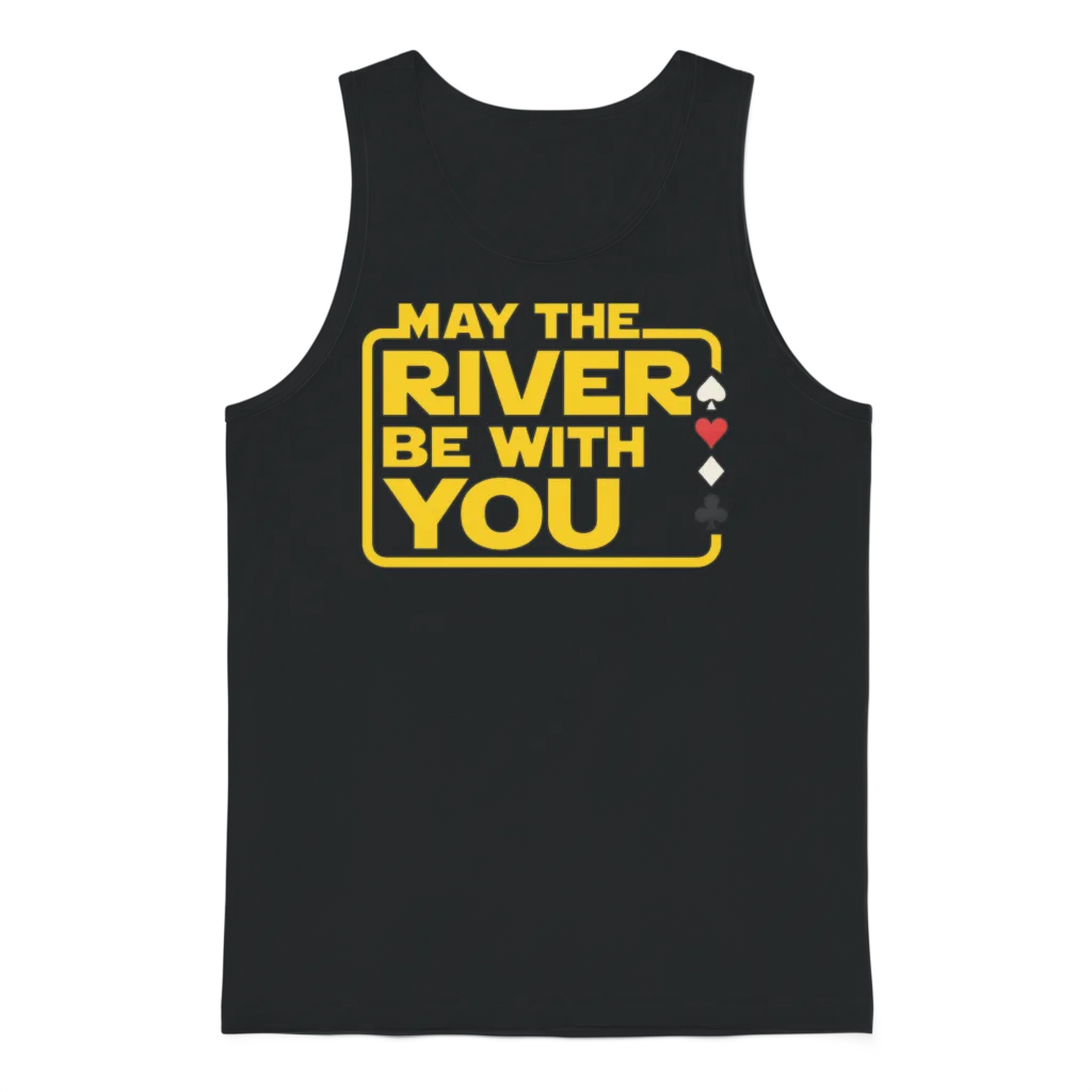 May the River Be with You โ Funny Poker Quote Unisex Tank Top - Black