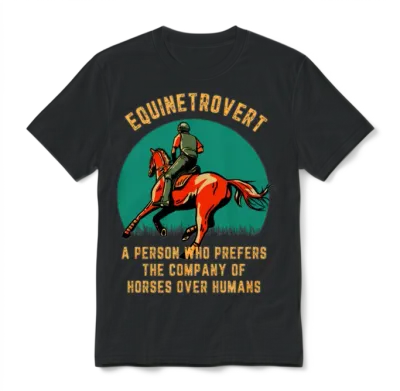 Riding Horse Rider Horse Racing Horses Unisex T-Shirt - Black