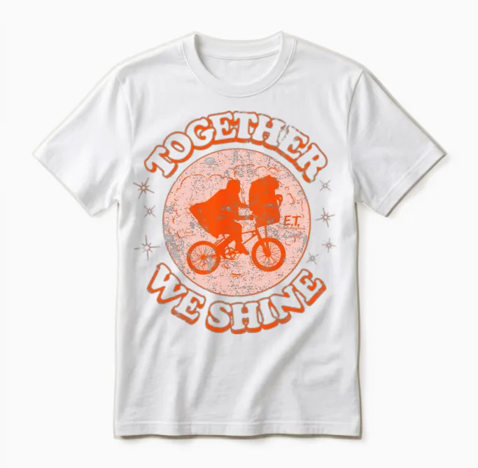 E.t. the Extra-Terrestrial Together We Shine Unisex T-Shirt in White