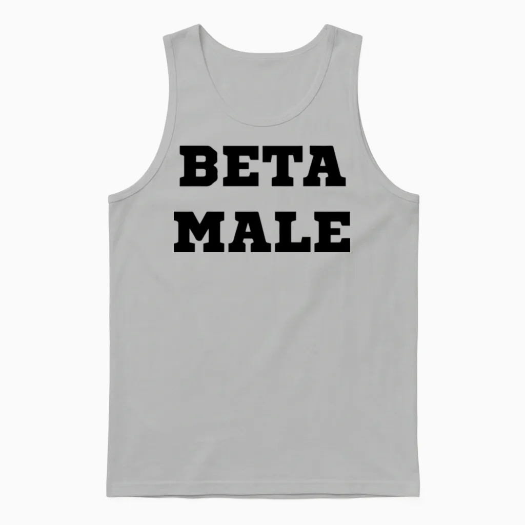 Beta Male Unisex Tank Top in Ash