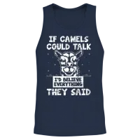 Camel Lover Desert Animal Wildlife Africa Unisex Tank Top - Navy – 2