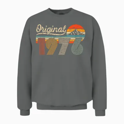 Original 1976 Jahrgang Vintage 50 Jahre Geburtstag Mann Frau Unisex Sweatshirt - Graphite Heather