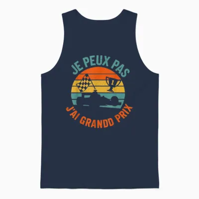 I Can Not I Have Grand Prix Sports Car Racing Unisex Tank Top - Navy