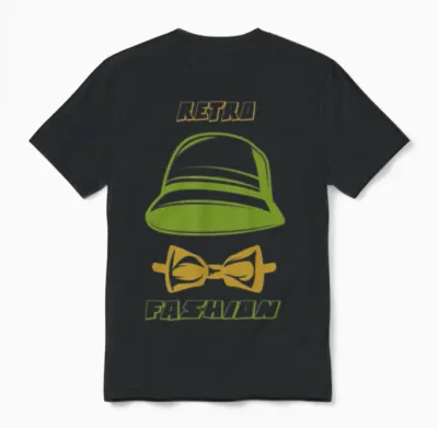 Retro Fashion Vintage Unisex T-Shirt - Black