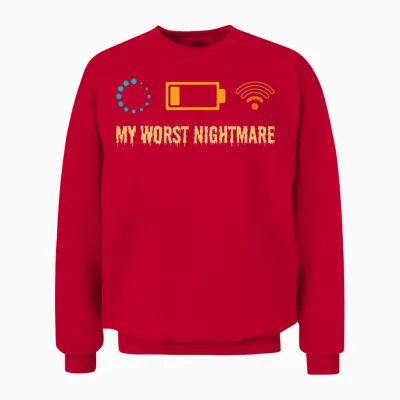 My Worst Nightmare Funny Gifts for Gamers Unisex Sweatshirt - Red
