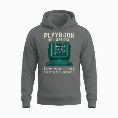 Playbook of Purpose (gridiron Strategy Edition) Unisex Hoodie - Graphite Heather