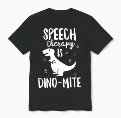 This Slp Is Dinomite Funny Speech Therapy Unisex T-Shirt - Black