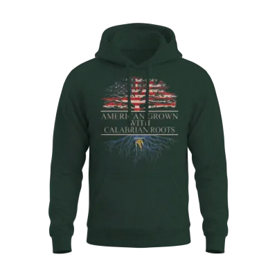 American Grown Calabrian Roots Unisex Hoodie - Forest