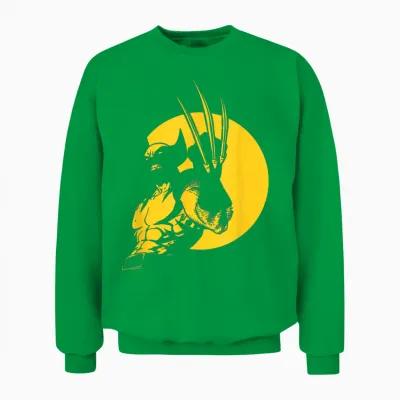 Marvel Wolverine Classic Logan X-Men Silhouette Unisex Sweatshirt - Irish Green