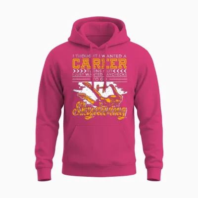 I Just Wanted Paychecks to Go Skydiving Unisex Hoodie - Heliconia