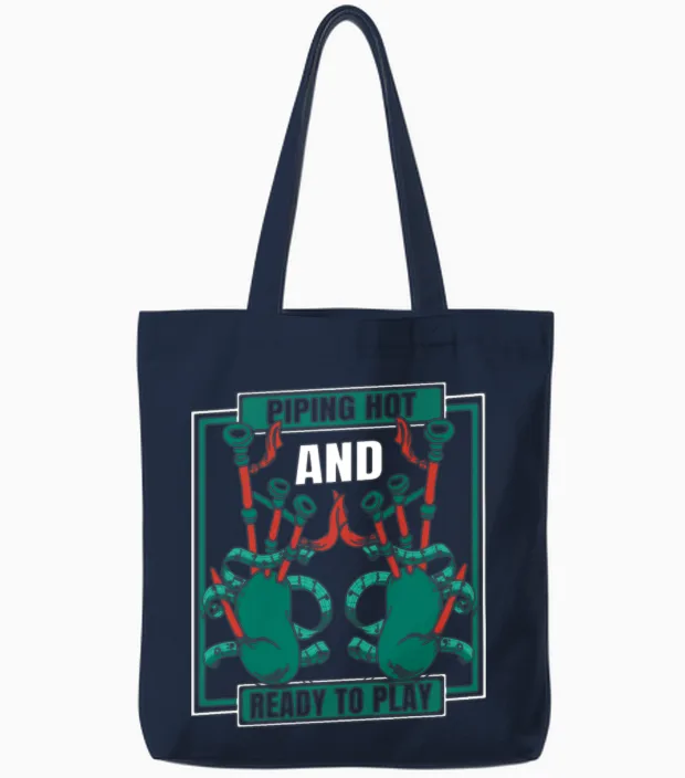 Piping Hot and Ready to Play Great Highland Tote Bags in Navy