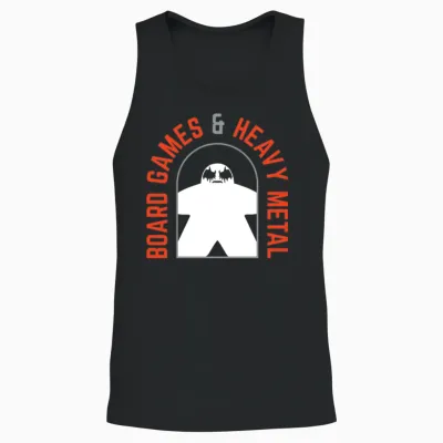 Board Games and Heavy Metal Meeple Unisex Tank Top - Black