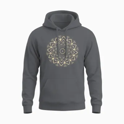 Classic Mandala Style 86 47 Subtle Anti Trump Resist 8647 Unisex Hoodie - Charcoal