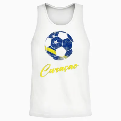 Curacao Fußball, Curacao, Flagge Von Curacao, Curacao-Flagge. Unisex Tank Top - White