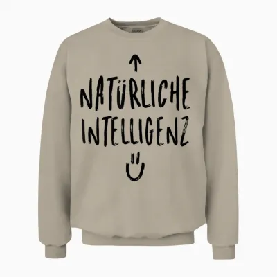 Künstliche Intelligenz Ki Ai Natürliche Intelligenz Witziges Unisex Sweatshirt - Sand