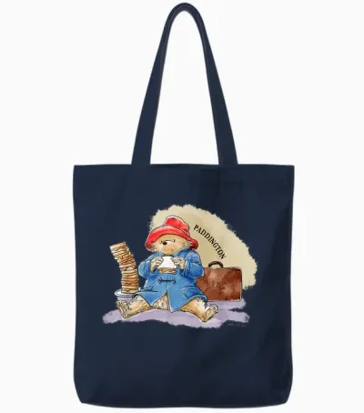 Paddington Bear Marmalade Sandwich Pile Pb Bag Tote Bags - Navy