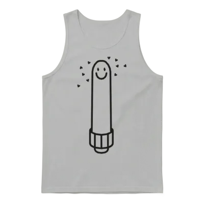 Smiling Dildo Unisex Tank Top - Ash