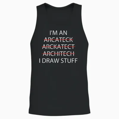 Funny Architect Unisex Tank Top - Black