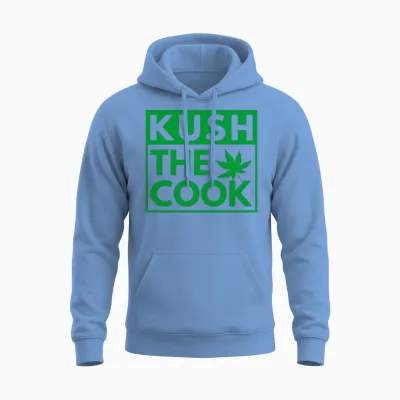 Kush the Cook Funny Weed Marijuana Design Unisex Hoodie - Carolina Blue