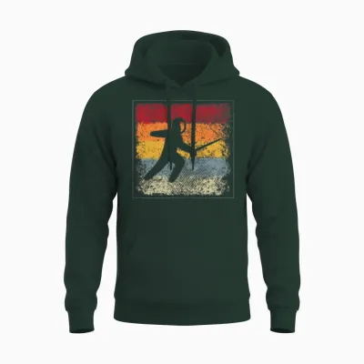 Fencing Retro Unisex Hoodie - Forest